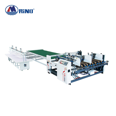Two Piece Cardboard Carton Box Folding Gluing Machine 90m/Min