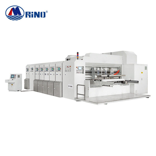 Water Ink Carton Box Flexo Printing Machine , 5 Colors Flexo Printer Slotter Machine 40KW