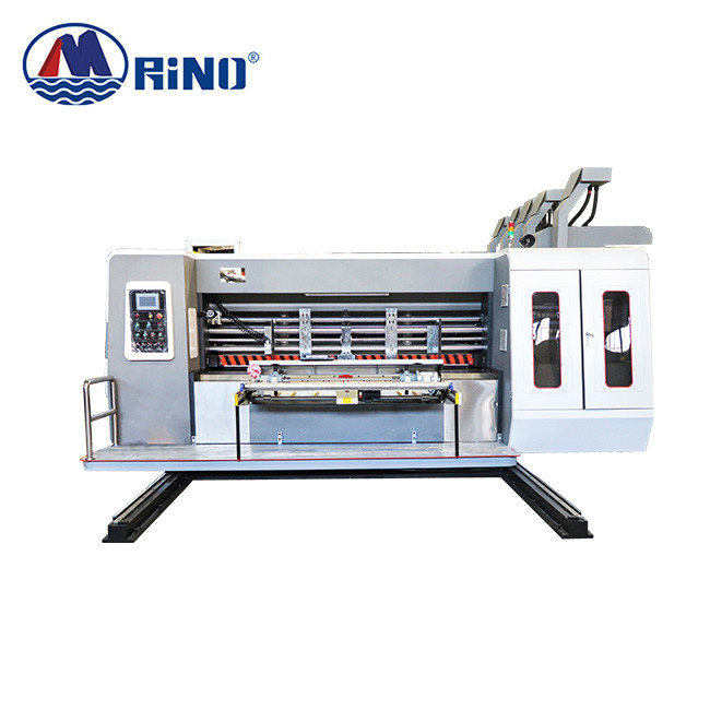 Corrugated Box Cartonbox 2 Color Flexo Printing Machine With Die Cutter